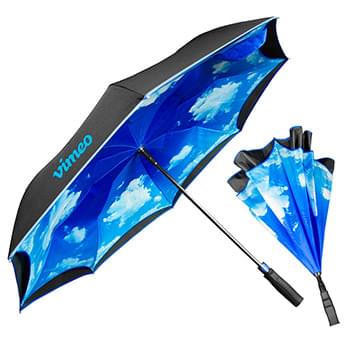 The Blue Sky & Clouds Inverted Umbrella - Auto-Open, Reverse Closing